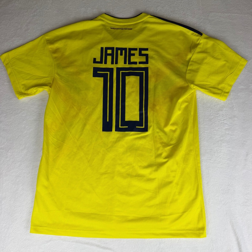 Adidas Colombia James Rodriguez 10 Soccer Jersey Mens XL Yellow 2018 World Cup - Picture 2 of 5